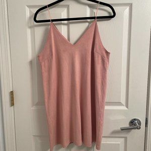 Forever 21 Velvet Light Pink Dress